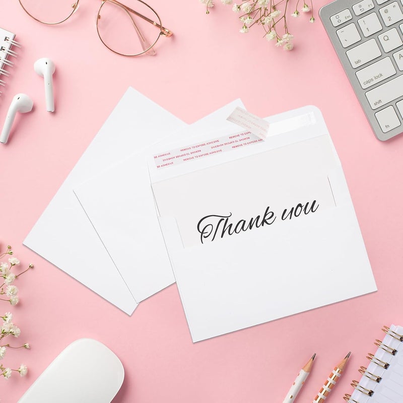 ACSTEP 50Pack Blank Cards and Envelopes 4X6 White Cardstock with Envelopes For DIY Thank You Greeting Card, Invitation, Photos, Postcards 4-1/4 X6-1/4 Inch - Image 5